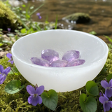 Amethyst Sacred Geometry Hand Cut Faceted Crystal