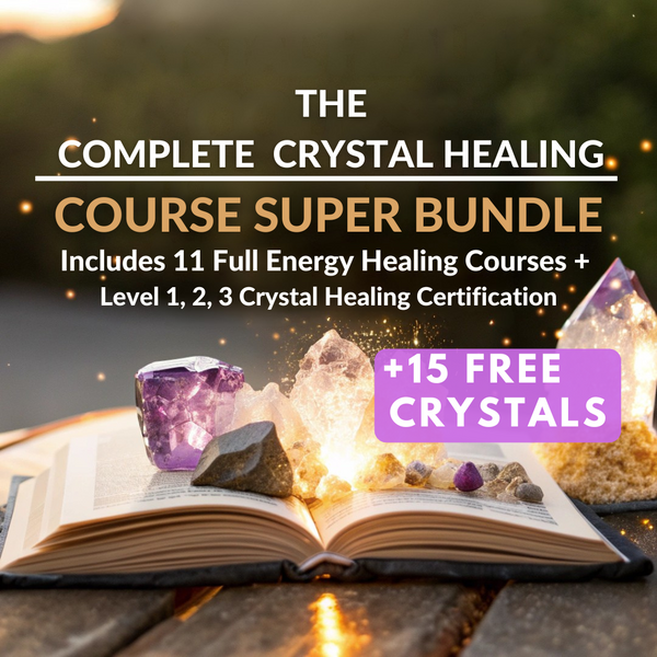 🔮15 FREE Crystals + Complete Crystal Healing Super Course Bundle! 11 Courses + Level 1, 2 & 3 Certification!