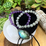 Conjunto de pulseras Crown Chakra Mala🌈