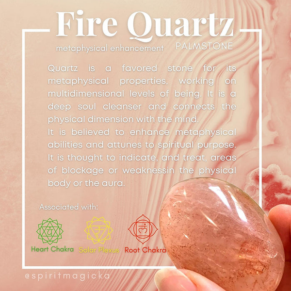 FREE GIVEAWAY! Fire Quartz Palmstone - (Just Pay Cost of Shipping)