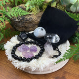 Obsidian Mala Armbånd Protector Pouch Sæt