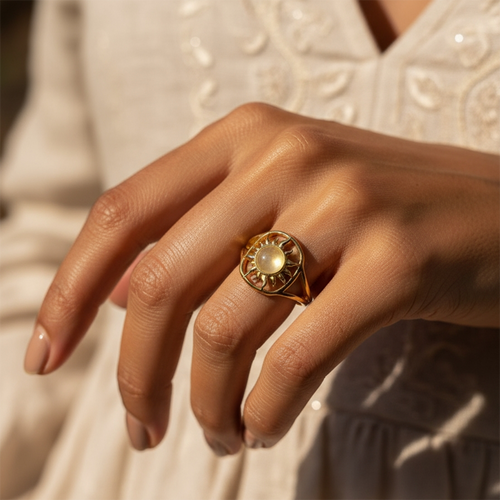 Z ARRON DESIGN Serenity Moonstone koperdraad hanger ketting