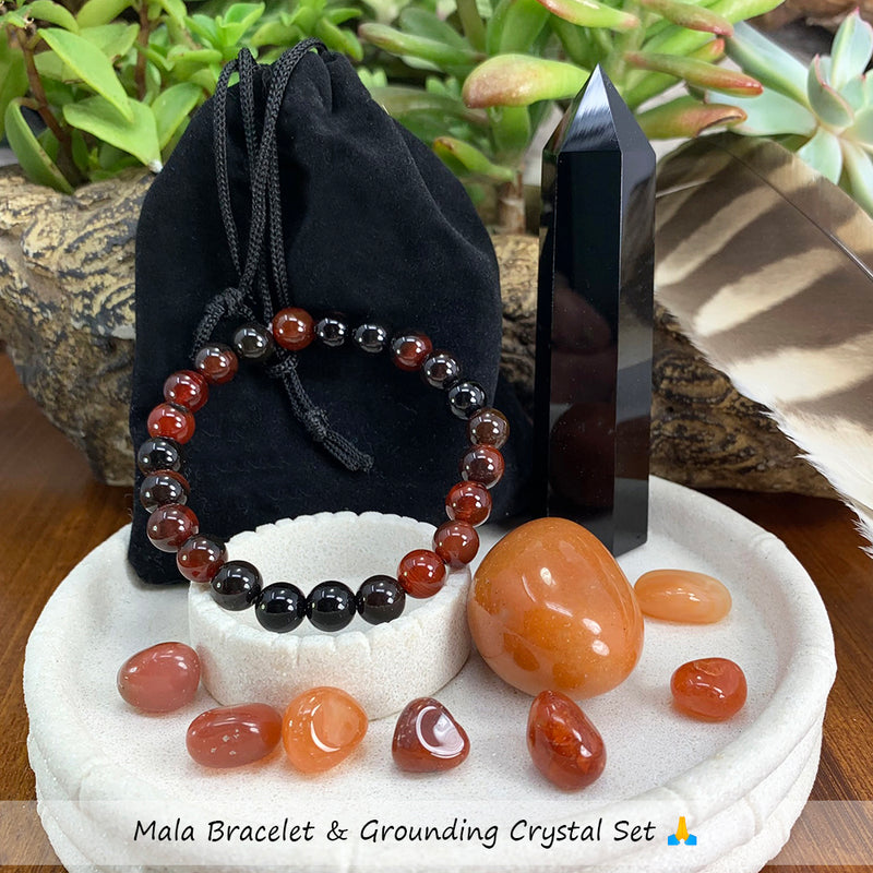 FREE GIVEAWAY! Obsidian Ground Crystal Set and Mala