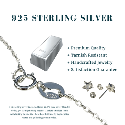 Moonstone & Silver Star Stud Earrings