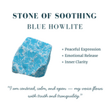 Blue Howlite & Silver Cuff Earrings