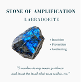 Labradorite Sacred Geometry Faceted Crystal