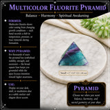 Veelkleurige Fluoriet Piramide - Klein