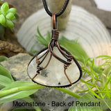 Z ARRON DESIGN Serenity Moonstone koperdraad hanger ketting