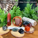 Beschermende rode jaspis + Allies Crystal-collectie