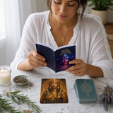 🌙 Σετ Sacred Feminine Awakening Oracle Deck & 13 Crystal Altar Set
