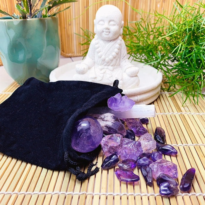 PRIZE WINNER! Amethyst Crystal Serenity Pouch Set