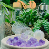 WWW - PRICING - Amethyst Fairy Clusters Pod Crystal Water Bottle - water