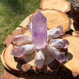 8-teiliges Set aus Amethystspitze und Amethystsplittern