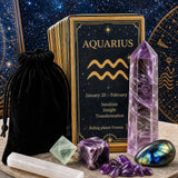 ♒ Vattumannen - 20 januari - 18 februari - Zodiac Crystal Fusion Set med påse