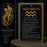 ♒ Vattumannen - 20 januari - 18 februari - Zodiac Crystal Fusion Set med påse