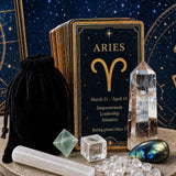 ♈ Väduren - 21 mars - 19 april - Zodiac Crystal Fusion Set med påse