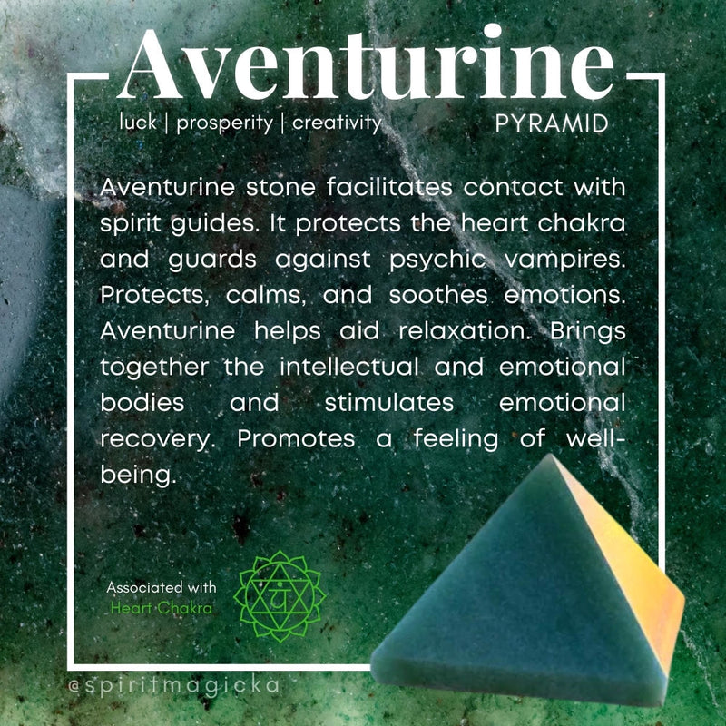 Aventurine Pyramid - Medium - pyramids