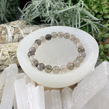 Pulsera Mala De Cuarzo Y Turmalina Negra Con Estuche De Terciopelo