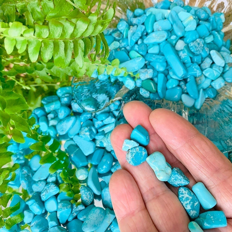 WORKING ON Turquoise Pebble Gemstones - tumbledstone