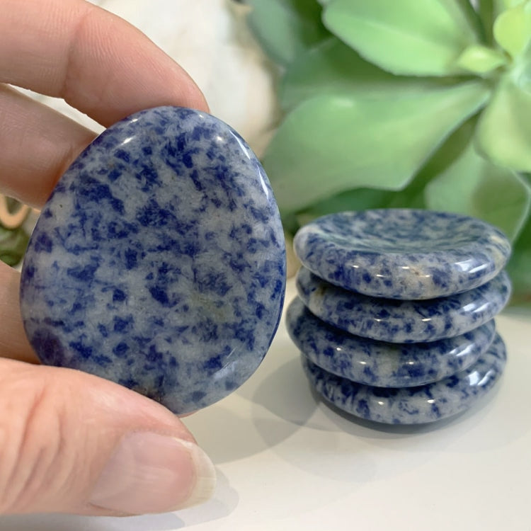 Blue Spot Jasper Worry Stone - worrystone