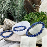 Bracelet Mala Aventurine Bleue Avec Pochette En Velours