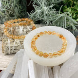 Pulsera Mala De Citrino Brasileño Con Estuche De Terciopelo
