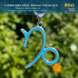 ♑ GEMSTONE JEWELRY EVENT-Capricorn Opal Zodiac Necklace - December 22 to January 19