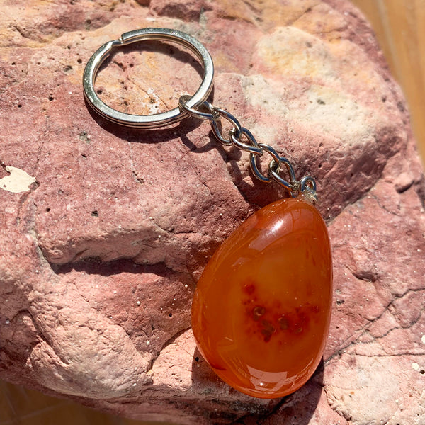 Carnelian Crystal Keychain