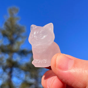 Crystal Animal Spirit Totems: Rose Quartz Cat