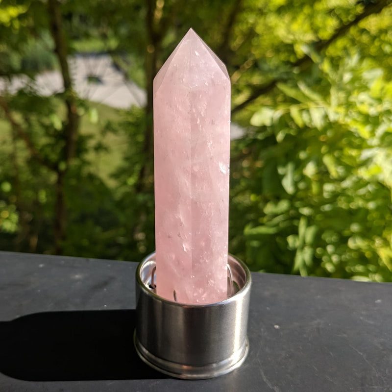 Crystal Insert (for Crystal Point Water Bottles) - Rose Quartz