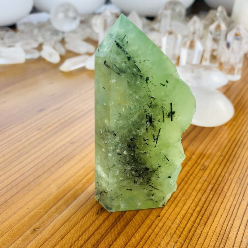 Crystal Mood Light (Prehnite Points) - wand