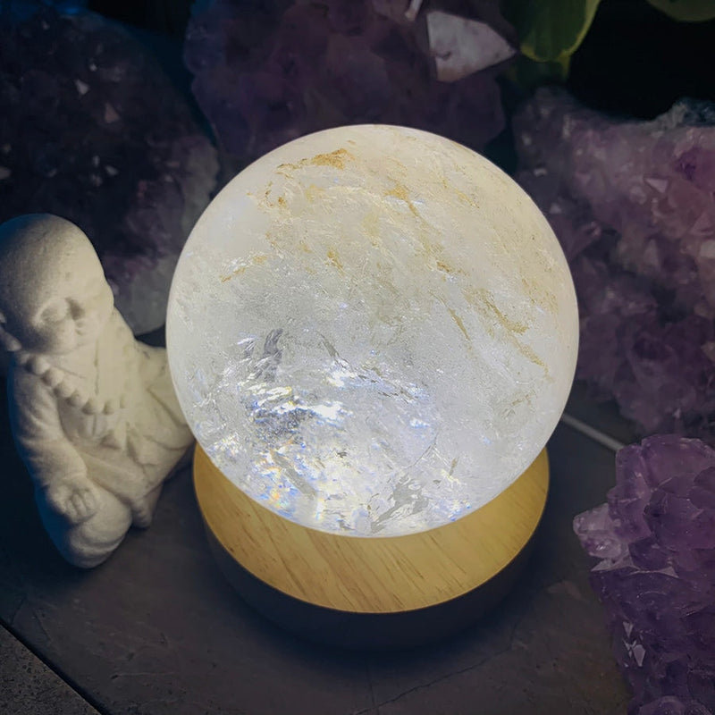 Crystal Mood Light (Quartz Sphere-Large) - wand