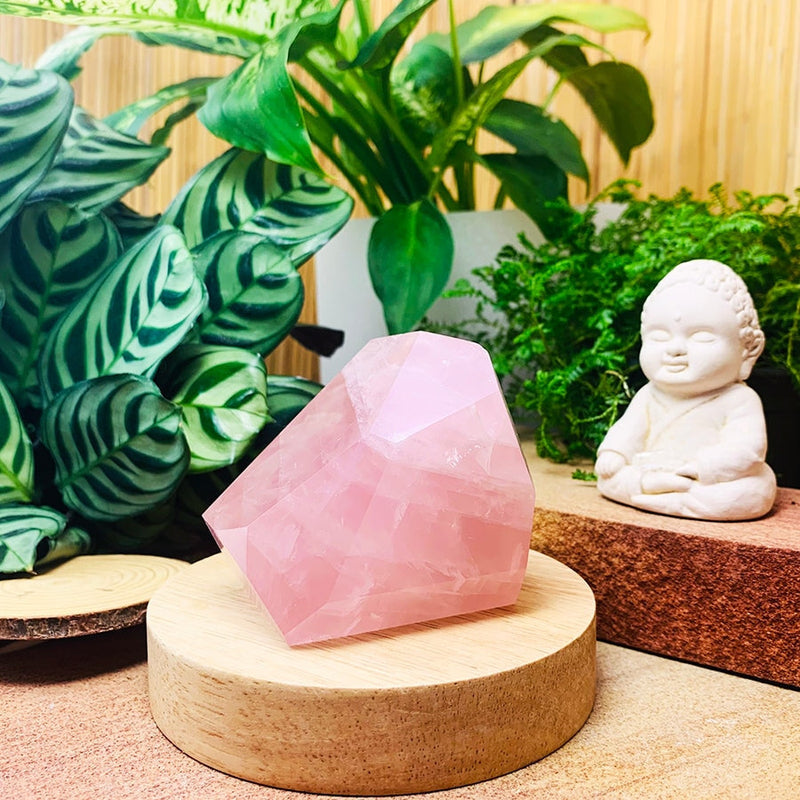 Crystal Mood Light (Rose Quartz Chunk) - wand