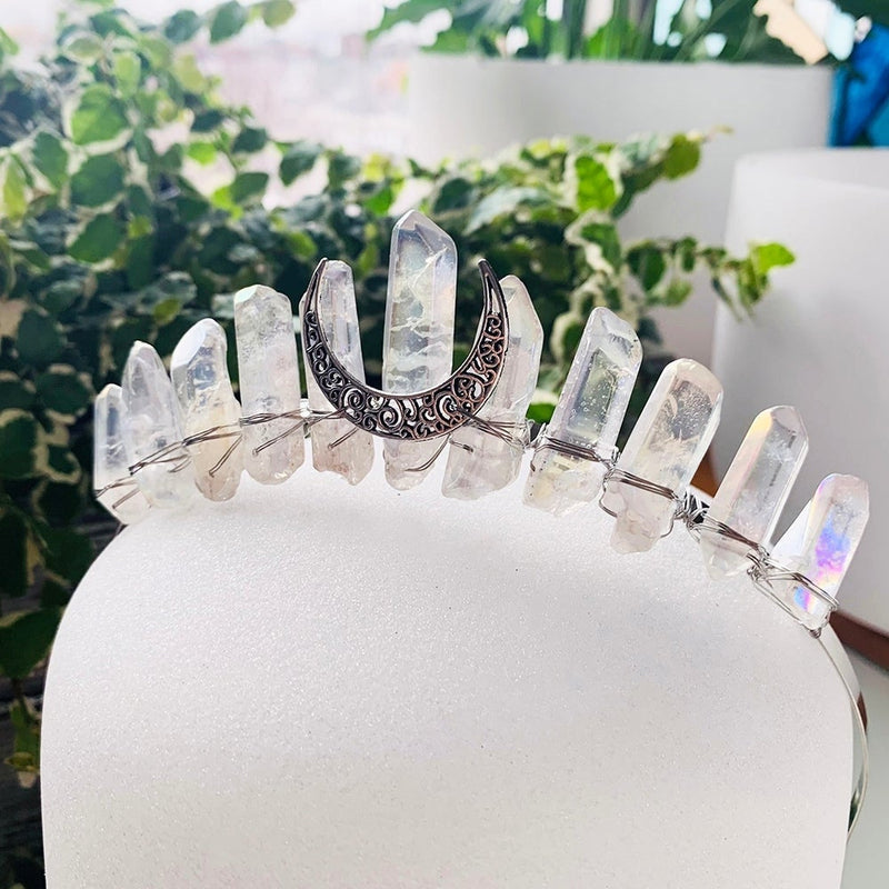 Natural Crystal Tiara Crown