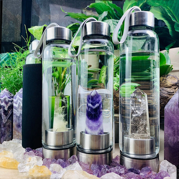 Crystal Water Bottle + Carry Case - water