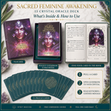 🌙 Σετ Sacred Feminine Awakening Oracle Deck & 13 Crystal Altar Set