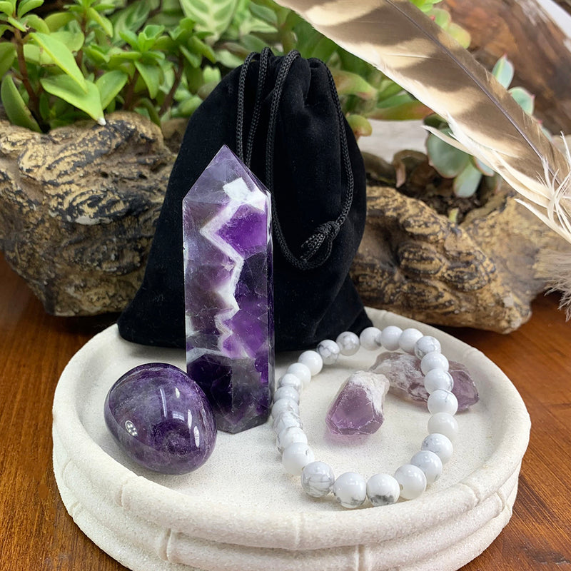 Conjunto de pulsera Mala y cristal calmante 🙏