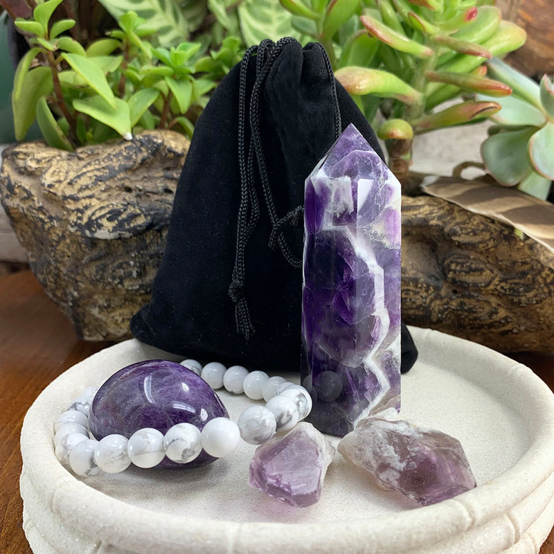 Conjunto de pulsera Mala y cristal calmante 🙏