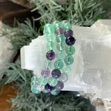 Bracelet Mala Fluorite Avec Pochette En Velours