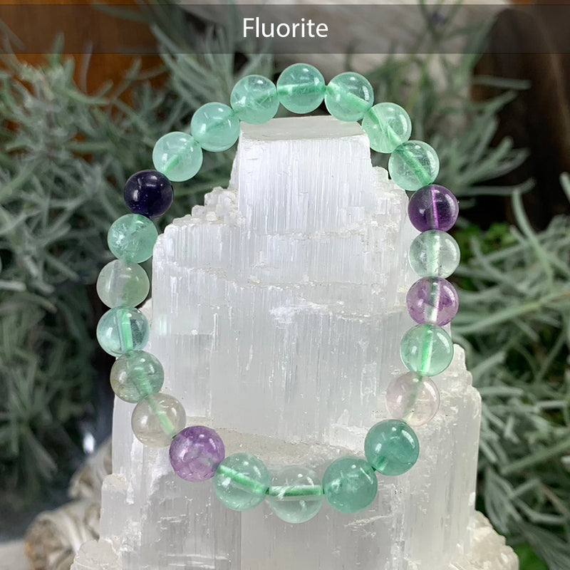 Ensemble de 3 bracelets Mala en cristal Clarté et Calme