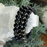 Bracciale Mala in ossidiana dorata con custodia