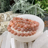 Pulsera Mala De Piedra Del Sol Dorada Con Bolsa De Terciopelo
