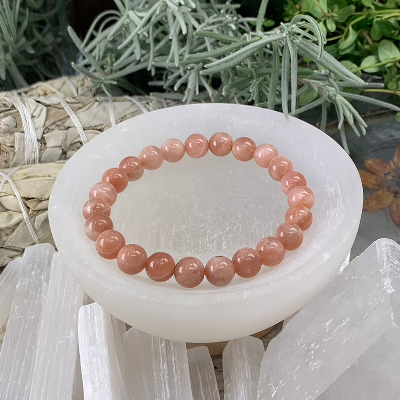 Pulsera Mala De Piedra Del Sol Dorada Con Bolsa De Terciopelo