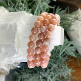 Pulsera Mala De Piedra Del Sol Dorada Con Bolsa De Terciopelo