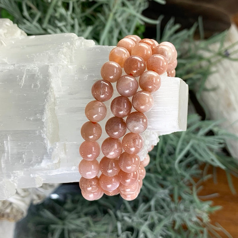 Pulsera Mala De Piedra Del Sol Dorada Con Bolsa De Terciopelo