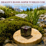 Cubo burattato diaspro sangue di drago