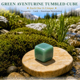 Grønn Aventurin Tumbled Cube