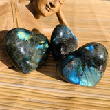 ARRON Working ON Good Vibes Labradorite Heart - palmstone