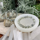 Pulsera Mala Labradorita Con Bolsa De Terciopelo