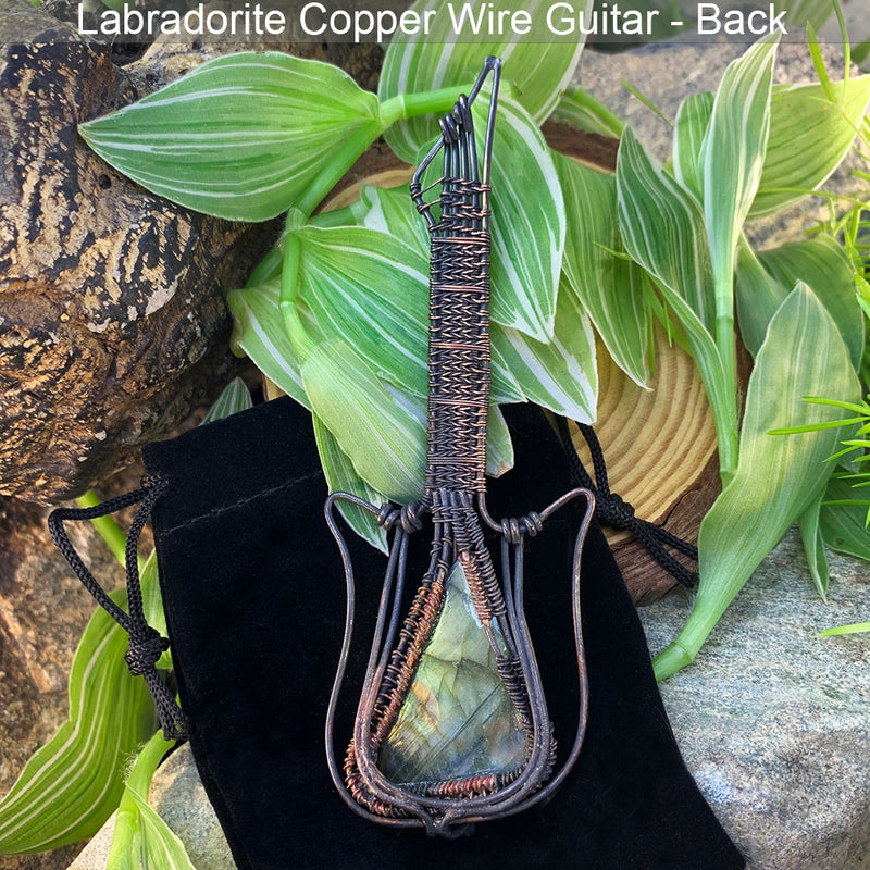 Labradorite Guitar Pendant